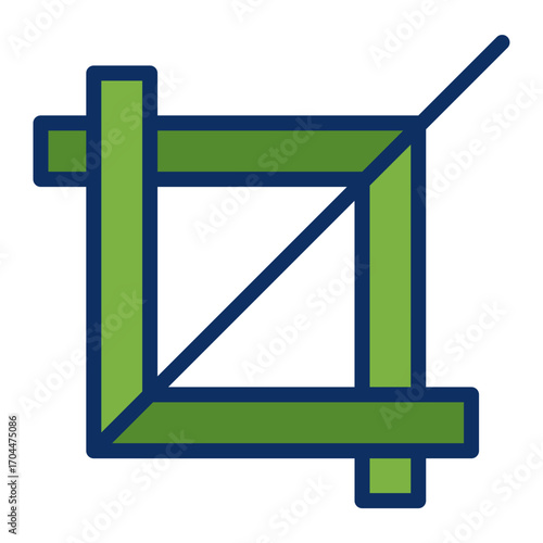 Crop Tool Vector Icon Design