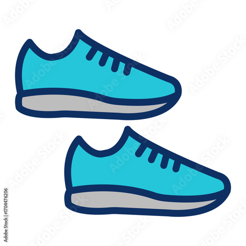 Running Shoes Vector Icon Design