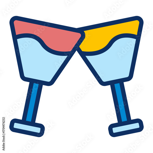 Wine Glass Vector Icon Design
