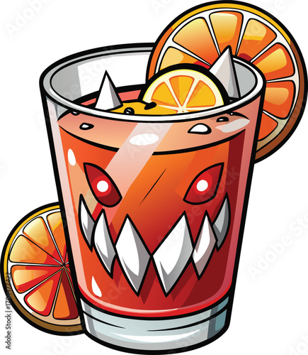 Spooky Lemonade Drink Monster Drink Orange Citrus Cocktail