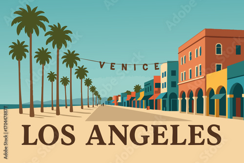 Sunset at Venice Beach Los Angeles