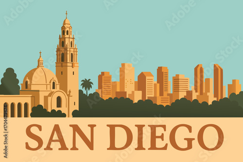 Balboa Park and San Diego Skyline.eps
