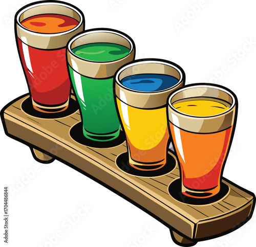 Halloween Beer Mug Colorful Beer Flight Sampler