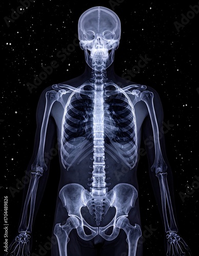 X-ray of a human torso