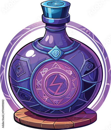 Haunted Whiskey Bottle Magical Purple Potion Bottle