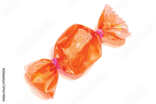 candy in a wrapper isolated illustration
