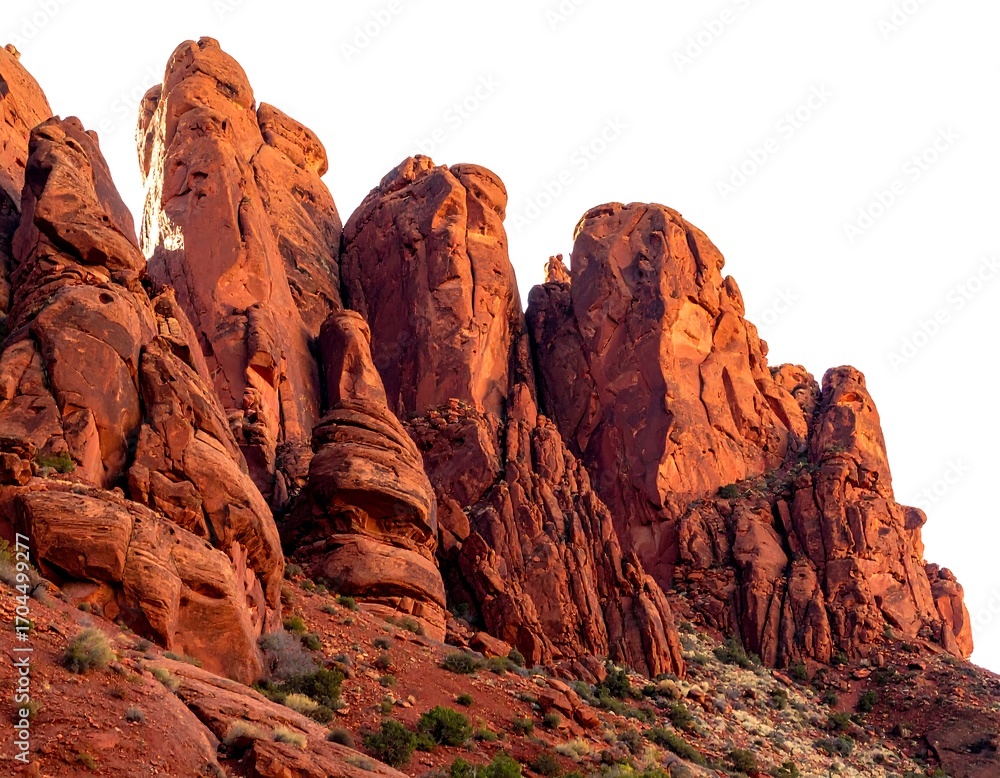 Fototapeta premium Red rock formations in a landscape
