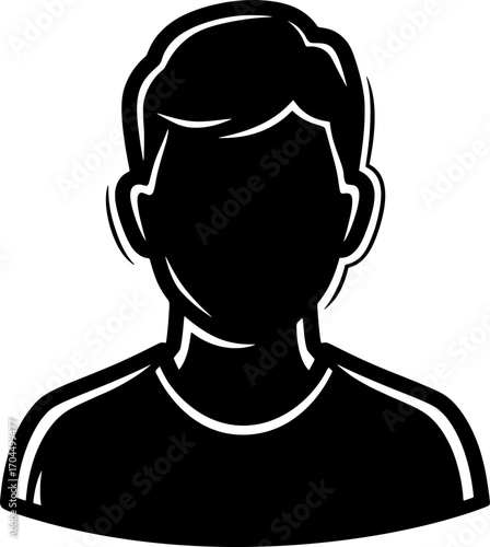 User profile person icon with hand-drawn style