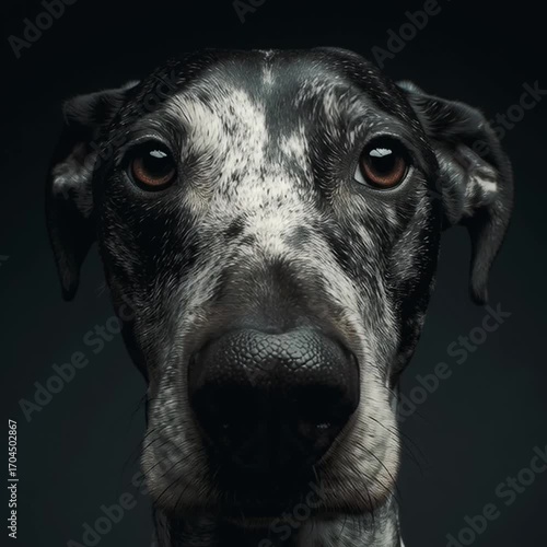 A cute portrait of an adorable great dane puppy