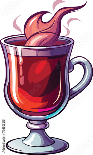 Haunted Mulled Wine Steaming Hot Mulled Wine Drink
