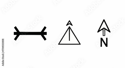 Find your way with these direction icons for mapping and navigation design elements for your next project vector
