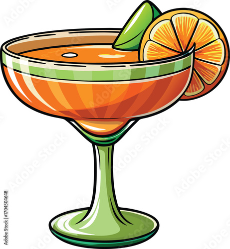 Pumpkin Margarita Halloween Orange Margarita Cocktail Drink