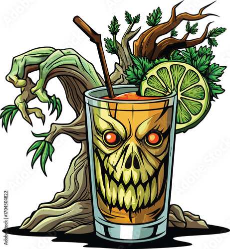 Spooky Mojito Cup Spooky Mojito Skull Cocktail