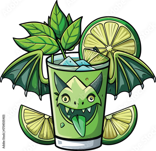 Spooky Mojito Cup Spooky Dragon Mojito Drink