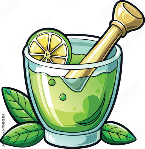 Spooky Mojito Cup Refreshing Mojito Cocktail Drink