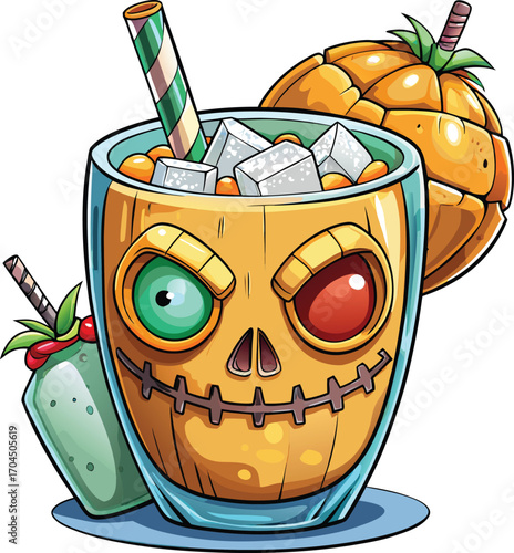 Pumpkin Pina Colada Spooky Pumpkin Pina Colada Drink