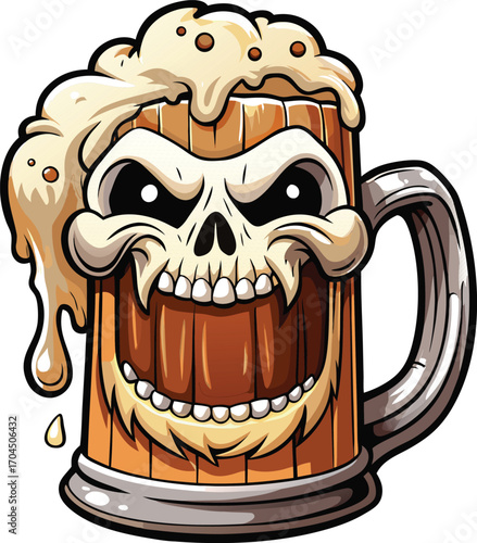 Creepy Root Beer Creepy Skull Root Beer Mug