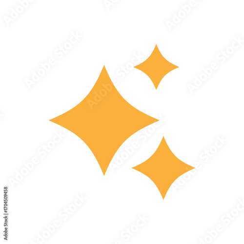Generative AI star and magic sparkles star logo icon with colorful and flat design, modern artificial intelligence and spark star symbol for creative tools and designs.