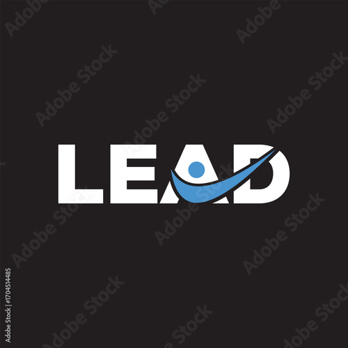 letter LEAD vector wordmark logo typography.Sophisticated wordmark logo embodying elite leadership, representing prestige and exclusivity.