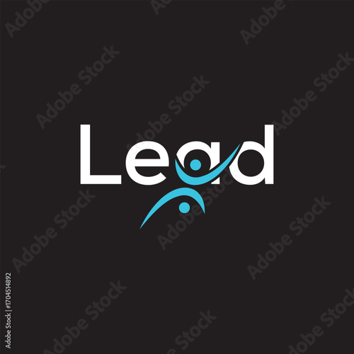 letter LEAD vector wordmark logo typography.Sophisticated wordmark logo embodying elite leadership, representing prestige and exclusivity.