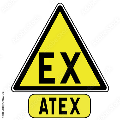 Panneau signalétique EX, atmosphère explosive, zone ATEX, sécurité industrielle