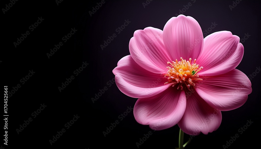 Obraz premium Abstract Pink Flower Blossom On Dark Background
