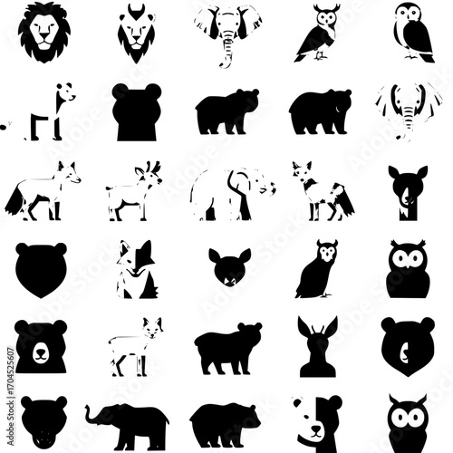 set of animals icons