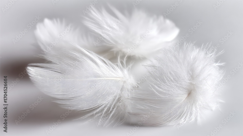 Obraz premium Delicate White Feather Detail