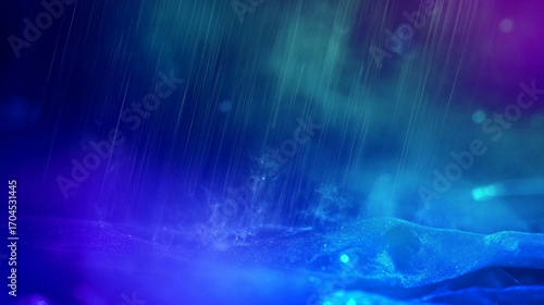 Abstract Blue Rain Background