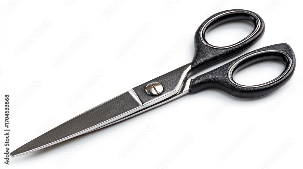 Obraz premium Black scissors isolated on white background