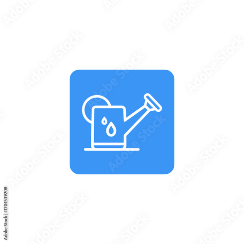watering can icon or watering can button sign vector isolated. Best watering can icon for apps, websites, or about agricultural product design.