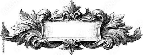 Ornamental vintage frame design for elegant banner or card