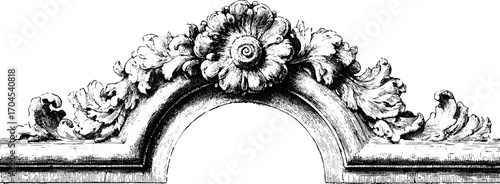 Ornamental vintage frame with sunflower design for retro decorative banners