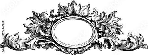 Ornamental vintage frame illustration for decorative banner design