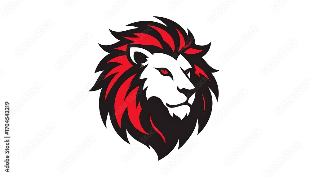 Fototapeta premium Lion head logo, bold style