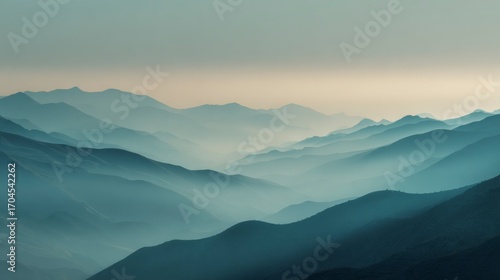 Misty mountain landscape