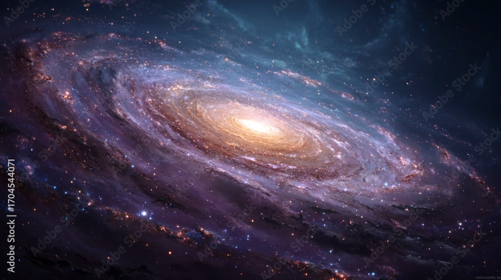 Obraz premium Spiral galaxy in deep space