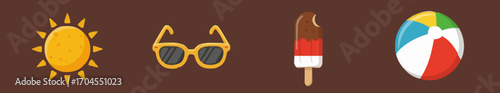 Icon set summer