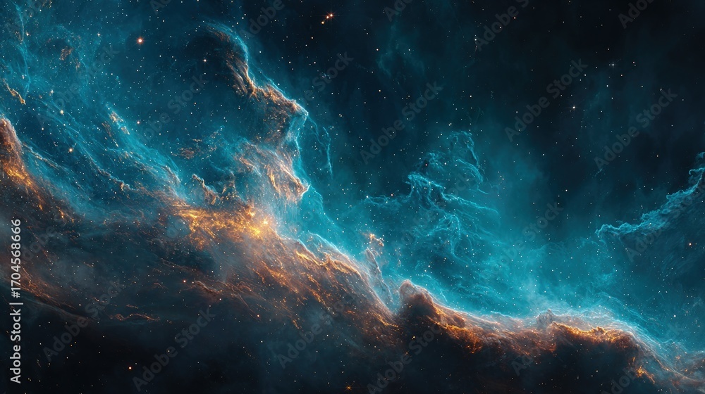 Obraz premium Colorful Space Nebula