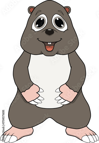 A funny and friendly mole introducing himself