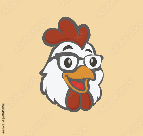 World animal day theme rooster.