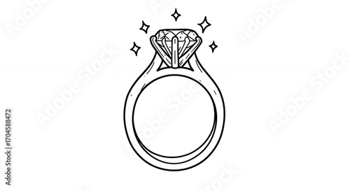 Diamond ring illustration