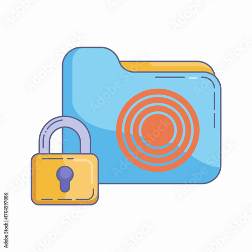 This image showcases a locked folder, representing data security and privacy in the digital age, illustrating the need for protecting sensitive information effectively.