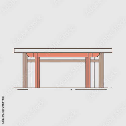 The image showcases a minimalist wooden table featuring clean lines and a simple design, emphasizing elegance and functionality in modern interior decor.