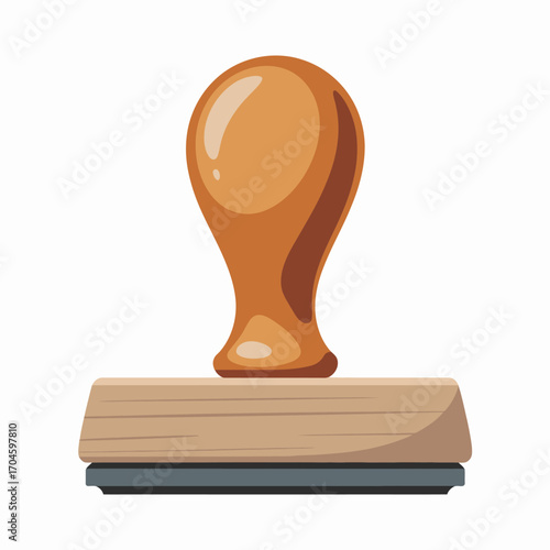 A beautifully crafted wooden stamp with a smooth, glossy finish, perfect for symbolizing authenticity and creativity in crafts and official documentation in everyday use.