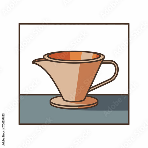This image features an elegant pouring jug designed for coffee brewing, reflecting a blend of sophistication and simplicity that enhances the aesthetic of any kitchen.