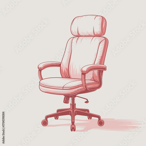 An elegantly designed office chair offers a blend of comfort and style, perfect for enhancing your workspace's aesthetic while providing optimal support and ease.