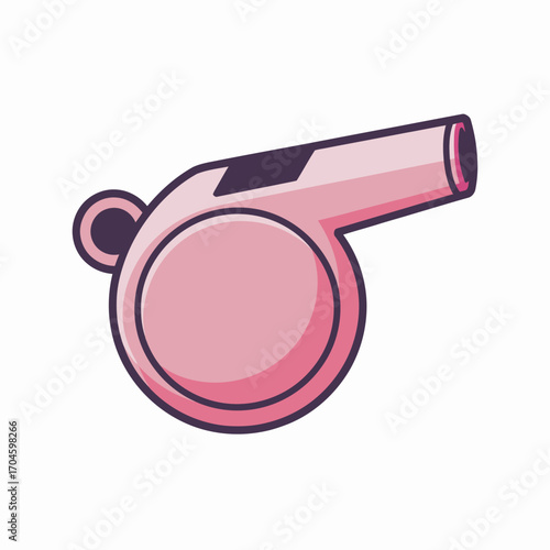 A vibrant pink whistle, a fundamental tool for coaches and trainers in sports, symbolizing authority, guidance, and communication during practice and games.