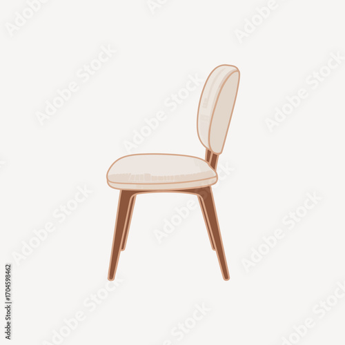 This side view showcases a beautifully designed chair, highlighting its sleek lines and comforting upholstery, ideal for modern and stylish interiors focusing on visual appeal.
