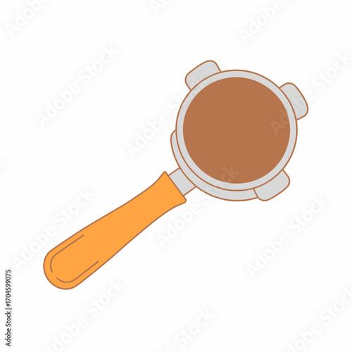 An image of a compact coffee filter holder with a unique shape, perfect for any coffee lover looking for an efficient way to brew their favorite drink at home.